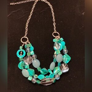 NWOT Turquoise Look  Beaded Necklace
